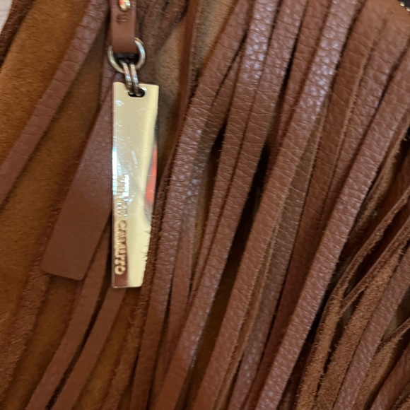 Vince Camuto Irene Fringe Hazelnut/Brown Leather Hobo - Picture 2 of 9